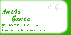 aniko gancs business card