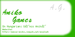 aniko gancs business card